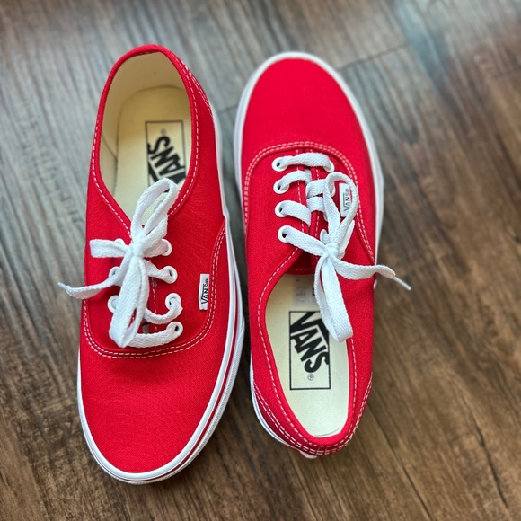 New in Box • Vans • Authentic Shoe • Red • Size 7 - Picture 2 of 8